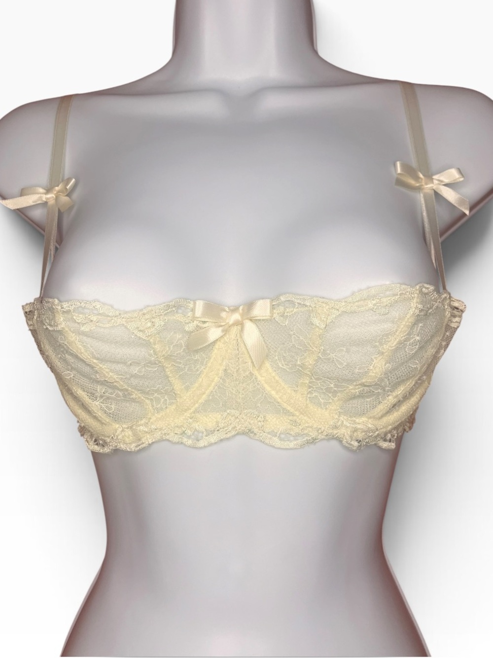 Agent Provocateur Cream Lace Balconette Bra